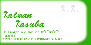 kalman kasuba business card